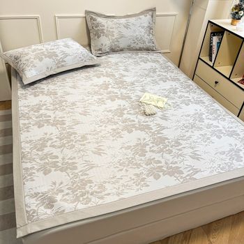 Category A maternal and infant grade jacquard cool ice silk mat summer home double air-conditioned soft mat summer X day machine washable mat