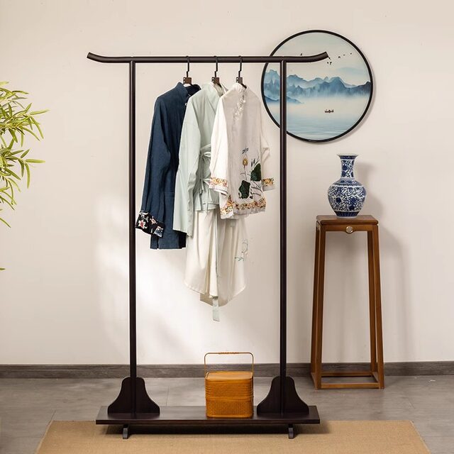 New Chinese-Style Coat Rack, Household Floor-Standing Clothes Rack ...