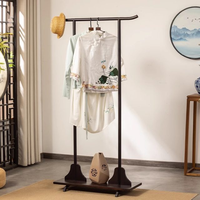 New Chinese-Style Coat Rack, Household Floor-Standing Clothes Rack ...
