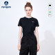 Navigare Italian small sailing boat black round neck short-sleeved T-shirt for women 2025 summer new casual t-shirt