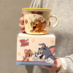 Tom and Jerry Mug, Ceramic High-Value Drinking Cup, Dormitory Home Use, New Birthday Gift, Couple Water Cup
