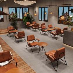 Cafe sofa seating area reception negotiation table and chair combination single casual chair milk tea shop bar industrial style