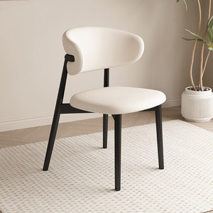 
Nordic sun chair cream style modern simple dining chair home designer old backrest solid iron French chair