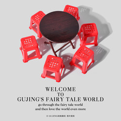 Miniature Playhouse Furniture, Guangdong-Style Stools, Mini Stools, Nostalgic Simulation Furniture, Retro Ornaments, Cultural and Creative Gifts