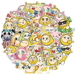 
50 new Eggboy Party cute cards, expression packs, stickers, computer phone cases, helmets, children's game stickers