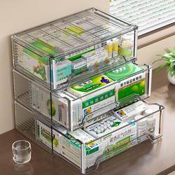 Drawer-Type Medicine Box, Household Medicine Box, Transparent Medicine Storage Box, Family-Sized Large-Capacity Storage Box, Medicine Box