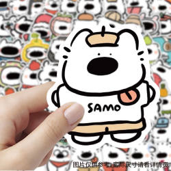180 Samoyed Cute Pet Luggage Creative Waterproof DIY Skateboard Computer Tablet Decoration Stickers