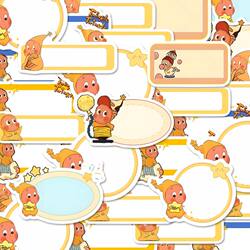 108 Star-Shaped Name Stickers for Kindergarten, Cute Notes, Books, Water Bottles, Creative Labels, Waterproof Stickers