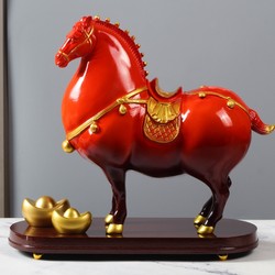 New Chinese-Style Tang Horse Figurine for Office Boss Desk, Symbolizing Immediate Success, Decoration for Housewarming, Living Room, Entrance, Business Opening