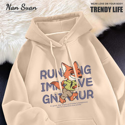 Zootopia Hooded Sweatshirt for Men Spring and Autumn Disney Judy Nick Anime Peripheral Clothing Couple Jacket