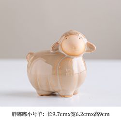 Handmade Ceramic Lamb Figurines, Cute and Creative, Suitable for Office, Children's Room, Study, Creative Jingdezhen Home Decoration