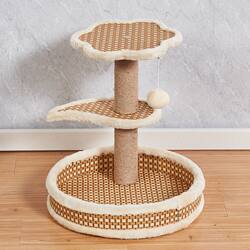 Small-Sized Cat Climbing Frame with Two-Story Bed, Cat Nest, Integrated Upper and Lower Bunk, Multi-Layer, Popular Online