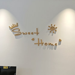 3D Stereo English Alphabet Wall Stickers Acrylic Bedside Bedroom Living Room Sofa Tv Background Wall Decoration Pendant