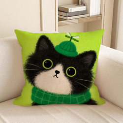 Cat Addiction Is a Double-Sided Pillow Dormitory Room Bedroom Bedside Living Room Office Sofa Cushion Pillow Pillow