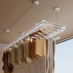 Hand-Cranked Adjustable Clothes Drying Rack for Indoor Balcony, Manual Clothes Drying Rack, Automatic Clothes and Quilt Drying Device, Thickened and Reinforced