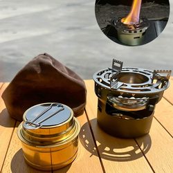 Outdoor aluminum alloy alcohol stove teapot household dry pot insulation heating base picnic cookware stove teapot