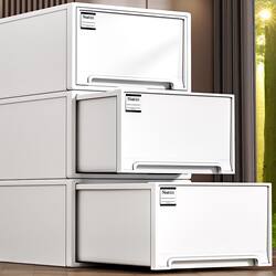 Drawer-Type Storage Box Plastic Transparent Wardrobe Storage Box Clothing Organizer Box Clothes Storage Box Storage Cabinet Cabinet