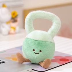 Xinjiang Tibet free shipping fun dumbbell doll kettlebell doll plush toy cute doll hanging ornaments birthday