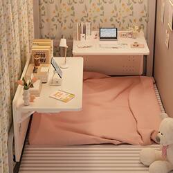 Bed lazy small table dormitory upper bunk suspended folding table bed desk college student dormitory artifact computer desk