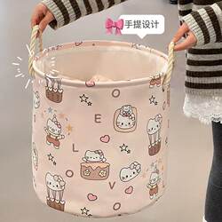 Foldable Dirty Laundry Basket Cute Kt Dirty Laundry Basket Clothes Toy Storage Dirty Laundry Basket Household Large Capacity Bathroom Basket