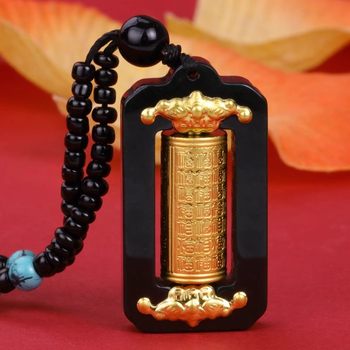 Hotan Ink Jade Baifu Pendant Universal Fashionable Versatile Handmade Retro Exquisite Gift
