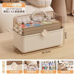 Small Household Medicine Box, Family Medicine Storage Box, Layered Large Medicine Box, Small Medicine Box for Car Storage, Company Rescue