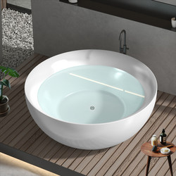 Round Acrylic Trendy Home-Use Mini Double Independent Trendy Japanese-Style Small Apartment Thin-Edge Massage Bathtub