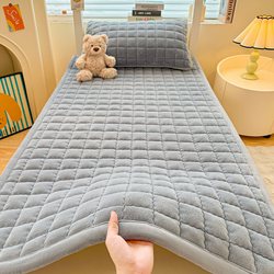 Autumn and Winter Milk Velvet Quilted Mattress Soft Pad Student Dormitory Bedroom 0.9m Bed Mattress Coral Velvet Tatami Kang Mat