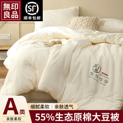 Muji Quilt Core, Class A, 55% Soybean Fiber Quilt, Spring and Autumn Cotton Quilt, Suitable for All Seasons, Thickened Winter Quilt for Warmth