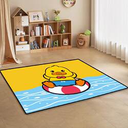 Thickened anti-fall children's cartoon square round carpet bedside bedroom study table cute bedside tent mat
