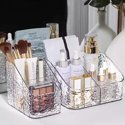 Light Luxury Water Ripple Acrylic Cosmetics Storage Box Desktop Dressing Table Lipstick and Skin Care Product Large Capacity Storage Rack