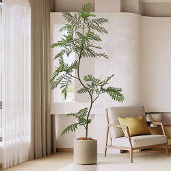 Jacaranda Simulated Tree Green Plant Large Potted Living Room Classy Accessible Luxury Bionic Plant Indoor Floor-Standing Decorative Ornaments