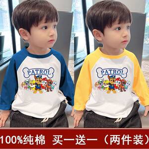 
Boys' autumn tops baby long-sleeved children's T-shirt cotton 2026 new style Paw Patrol Cartoon T-shirt bottoming shirt t