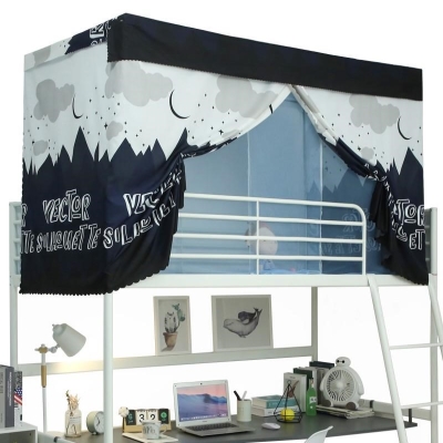 Student mosquito nets shading and anti -mosquito dual -use bed curtain integrated dormitory on the upper and lower paved universal m -tattoo 1.2 meters