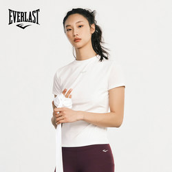 American Everlast Boxing Sports Short-Sleeved Training Fitness Lightweight Breathable Skin-Friendly Waist-Cinching Women's Flying Sleeve T-Shirt