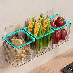 Kitchen Onion, Ginger, and Garlic Storage Basket, Bathroom Hanging Basket, Wall-Mounted Plastic Storage Box, Storage Basket Organizer