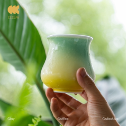 Ccclay “Touch” Series |   Orange Light Ccc Coffee Cup Tasting Cup Jingdezhen Ceramics Gift