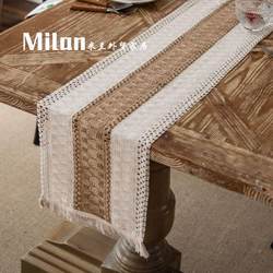 Retro fabric table runner table runner cloth coffee table TV cabinet tablecloth dining table decoration cloth strip