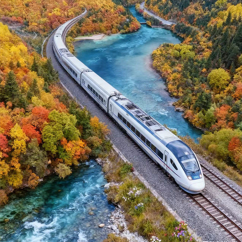 四川九寨沟旅游5天纯玩 动车往返黄龙景区九寨沟岷江源2+1保姆车