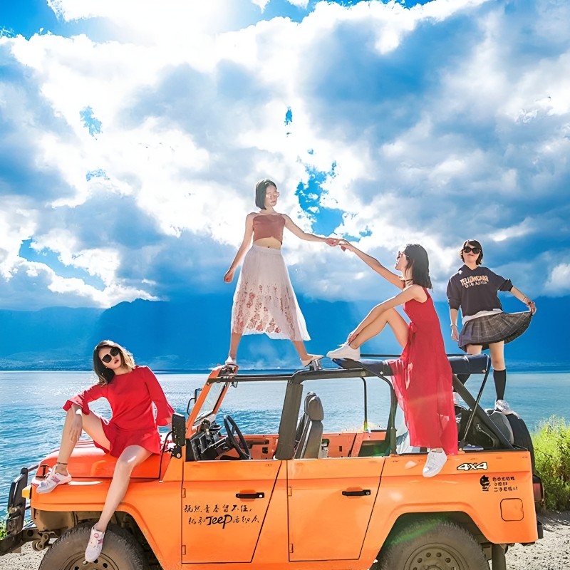 2人起订| 云南大理丽江旅游5天4晚玉龙雪山蓝月谷洱海jeep车旅拍