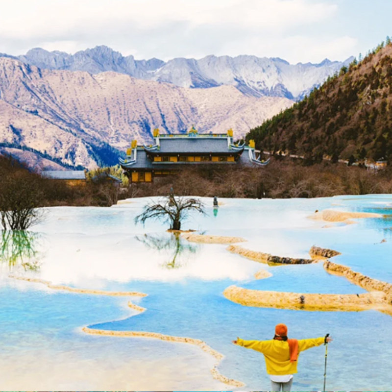 纯玩无购物 四川旅游5天成都九寨沟黄龙景区都江堰2+1豪华保姆车