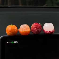Creative Cartoon Car Dashboard Ornament, Orange, Big Orange, Big Persimmon, Car Decoration Sticker, New Year