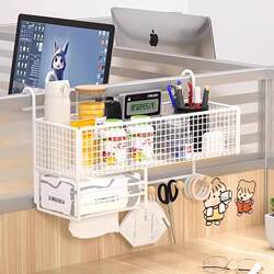 Desk Storage Rack, Office Desktop Organizer, Workstation Organization Tool, Hanging Bedside Storage Basket, Hanging Basket