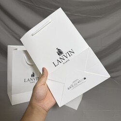 Original In-Stock Lanvin Genuine Product Store Lanvln Paper Bag Gift Bag Paper Bag Store Cosmetics Perfume Shopping Bag