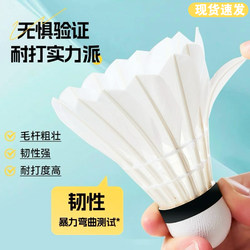 Unbranded Red Super Asia Badminton Shuttlecock with Goose and Duck Feathers, Stable Flight for Training and Competition Use