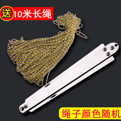 Stainless steel ultra-light large and small fish locking buckle, wire rope fish buckle, fish stringer 5/10 meters fishing gear and equipment