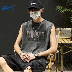 
Pull back American high street pure cotton vest men's thin summer 2026 new trendy sleeveless t-shirt men's fitness clothing