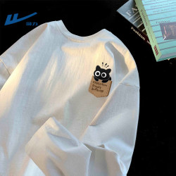 Pull-Back Long-Sleeved T-Shirt for Boys, Pure Cotton, Autum Base Layer Shirt, Round Neck Inner Top, Spring and Autum New Style Youth Clothing