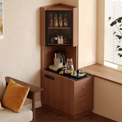 Corner Bedside Table, Small Apartment Bedside Cabinet, Slate Storage Cabinet, Living Room Sofa Side Cabinet, Bedroom Corner Storage Cabinet