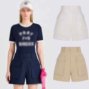 Korean golf clothing women's high-waisted shorts 26 summer thin versatile large pockets casual sports shorts